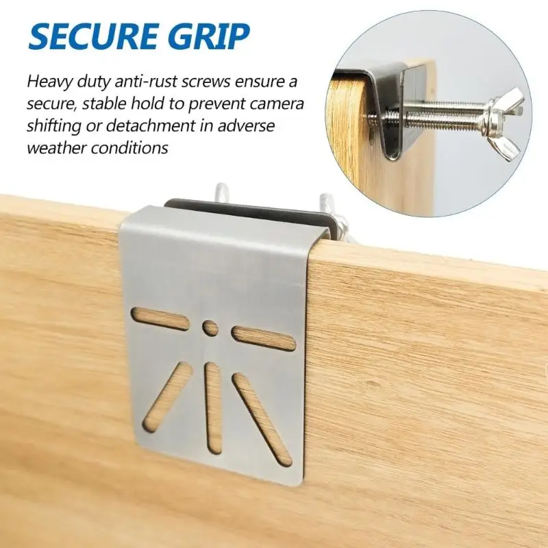 581E Solars Panel Mount Brackets Stainless Steel Construction Rustproof Fasteners Portable Designs for Tight Space Use