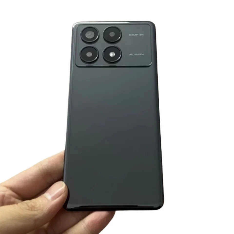 A+++ Для Redmi K70E 5G Стеклянная задняя крышка батареи, задняя панель корпуса, замена корпуса с клейкой наклейкой 2311DRK48C