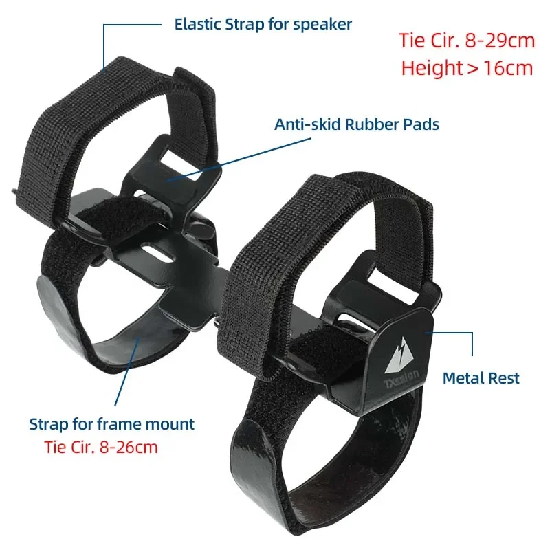 Robust Holder for Bicycle Water Bottle Loudspeaker Hook/Loop Strap Quick Mount Release Fits JBL Speakers Bluetooth Sound Box