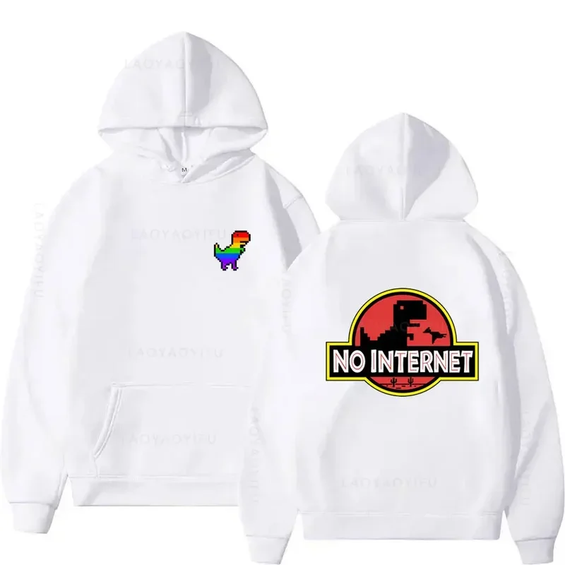 No Internet New in Hoodies & Sweatshirts Men Essentials Hoodie Hooded Sweatshirt Y2k Men's Autumn Clothing Hoody Graphic Shirt