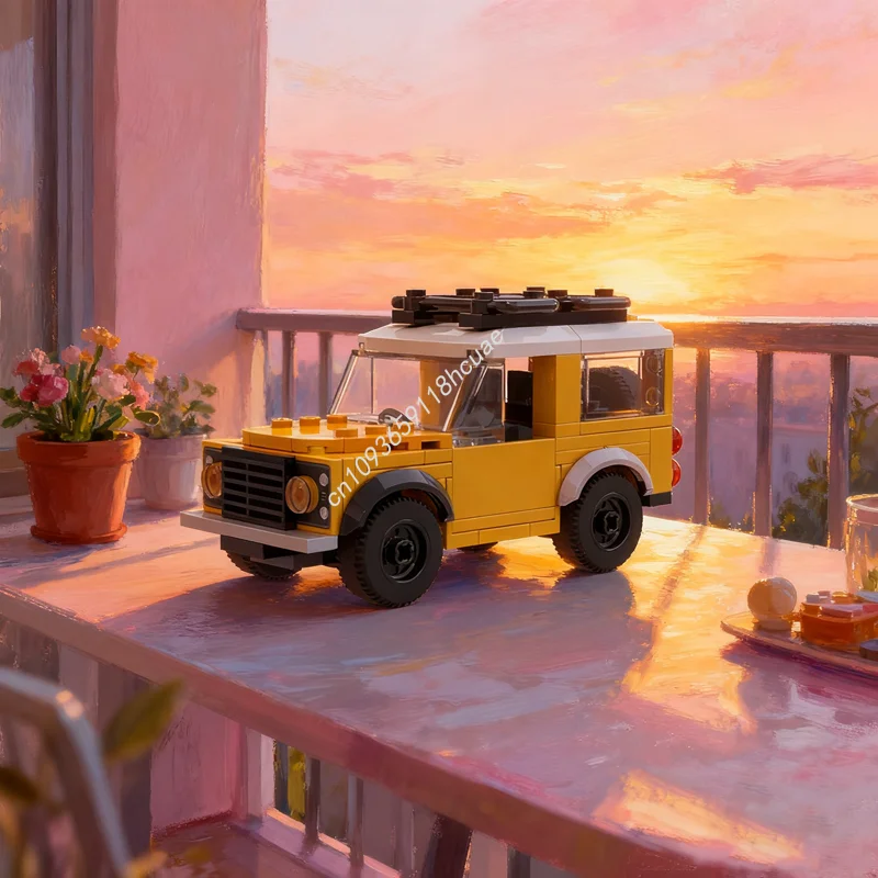 

Набор из 158 деталей MOC: Простая модель Land Rover Classic Defender, конструктор, игрушка, строительные блоки, идея для рождественского подарка, кирпичики