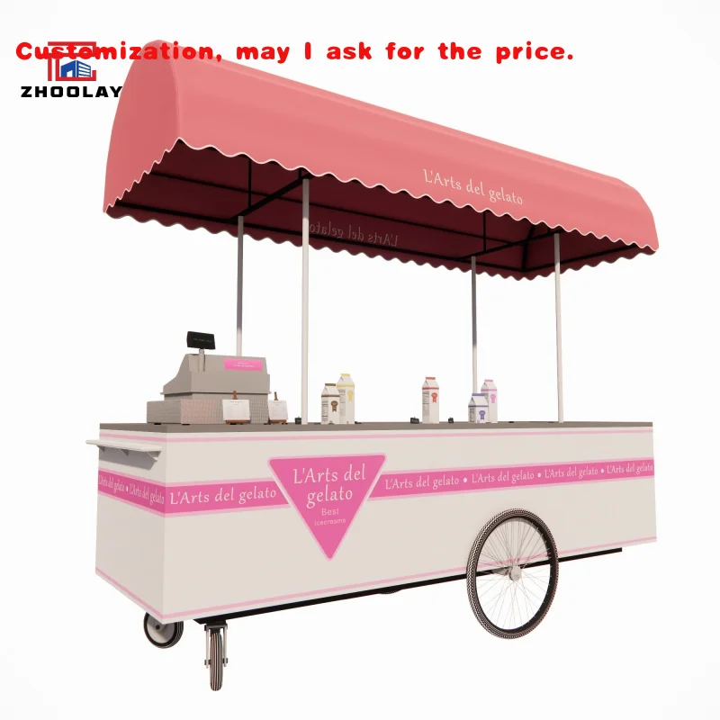 

custom.Stall Shop Stand Portable Food Snack Sales Cart Trade Show Kiosk Community Streets Food Mobile Business Shop