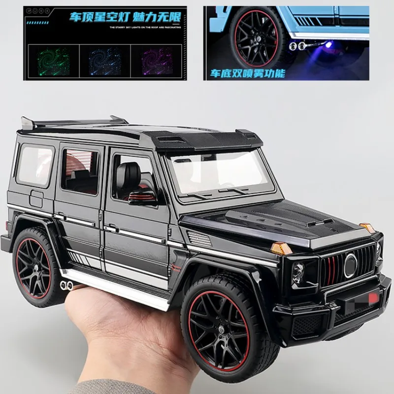 1/18 G800 Off Road Vehicle Alloy Car Model Die cast Metal Model Car Simulation Sound and Light Children's Toy Gifts Collectibles