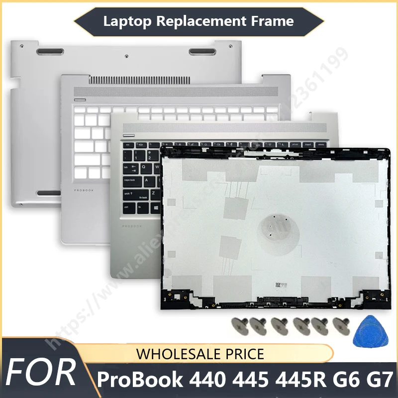 Nuevo para HP Probook 440 G6 445 445R G6 cubierta trasera LCD para portátil reposamanos frontal teclado cubierta inferior piezas de repuesto Shell