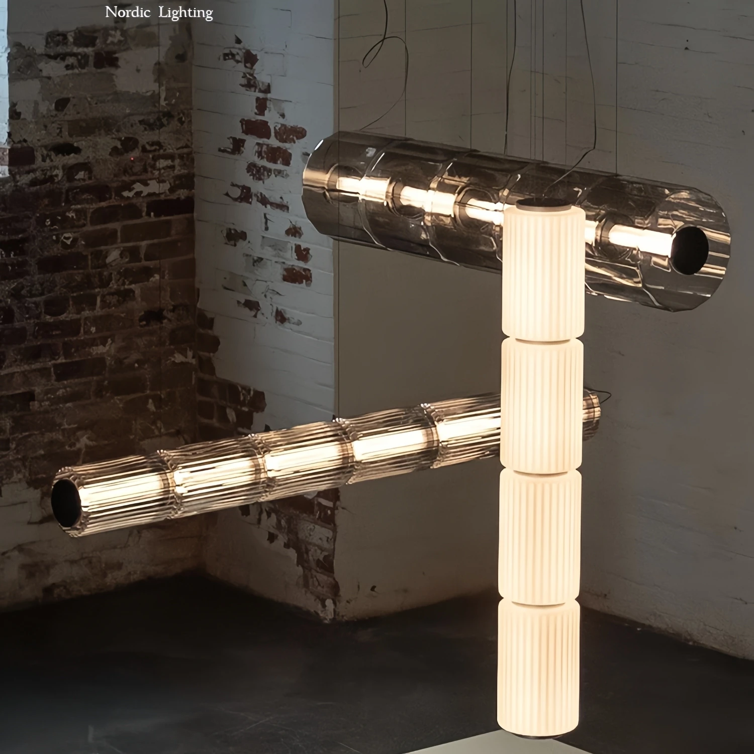 

Итальянская стеклянная колонна, подвесной светильник для столовой, гостиной, кухни, стола, лестницы, вертикальный подвесной светильник, современные светодиодные люстры