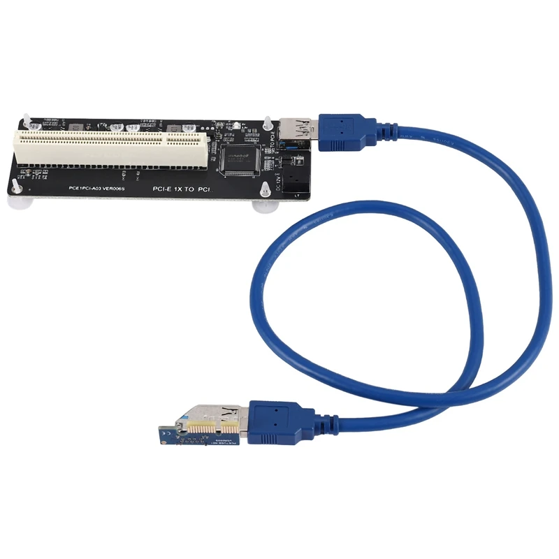 PCIE PCI-E PCI Express X1 zu PCI Riser Karte Bus Karte Hohe Effizienz Adapter Konverter USB 3,0 Kabel für Desktop PC-VVNB