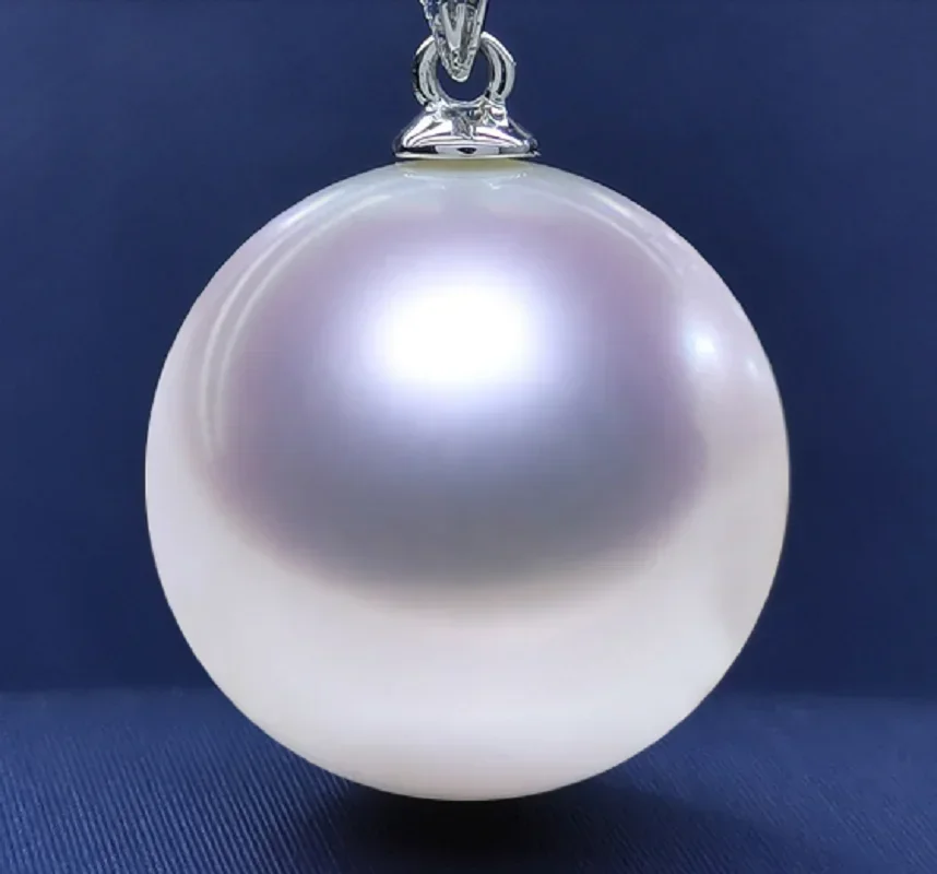 

Luxury Huge 16-17mm Genuine White Perfect Round Pearl Pendant Necklace Women Jewelry Wedding Party Gift 925 Sterling Silver 2AAA