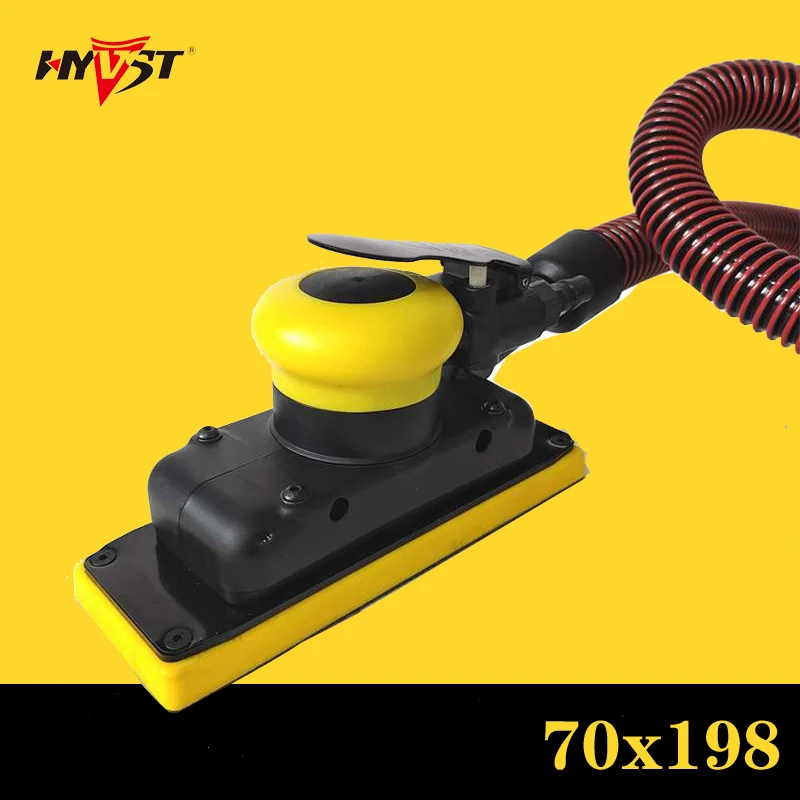 HYVST Pneumatic Orbital Rectangular Sander Square Air Sander Pad Grinder Polisher Sanding Tool Jitter bug Sanders Central Vacuum