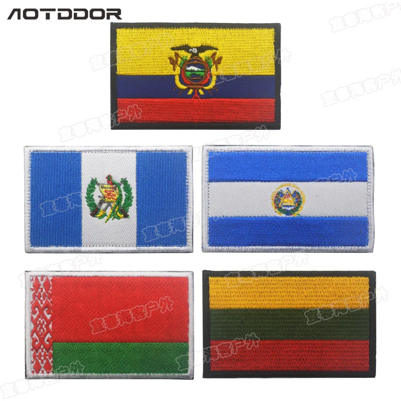 Americas Flag Armband Chile kuba Panama kolumbia ekwador gwatemala naszywka na ubrania naszywki wojskowe do szycia odzieży