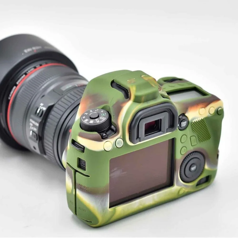 

Accessories Camera Silicone Case, For Canon 6D Protective Case Soft Shell SLR Artifact Inner Tank Bag + free tempered film
