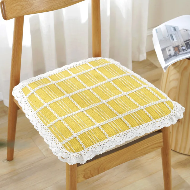 두꺼운 면화 및 린넨 패브릭 의자 학생 좌석 쿠션 자동차 좌석 쿠션 사계절 사무실 의자 의자 쿠션 통기성