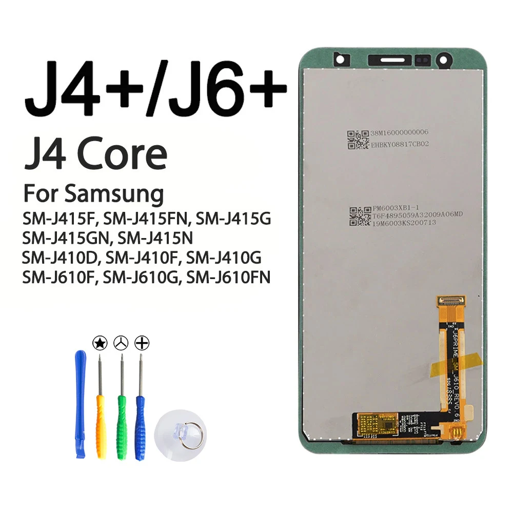 Pop Lcd de buena calidad para Samsung J4 + J6 + J4 Core Display J410 J610 J415Fn pantalla al por mayor para Samsung J4 Plus pantalla Lcd Assem