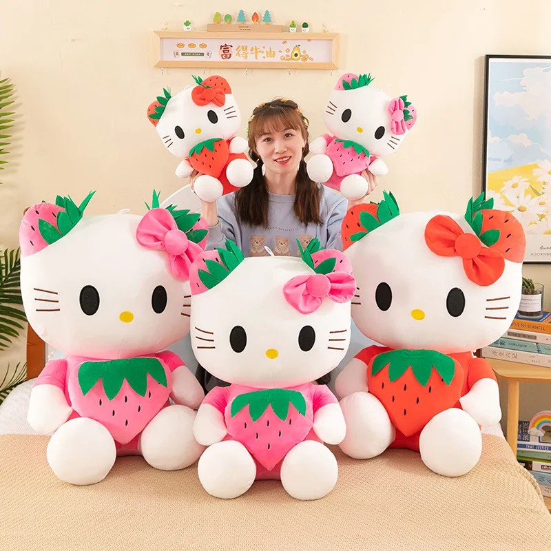 Sanurgente-Peluche au beurre pour enfants, joli oreiller doux, Kawaii Kt Cat, Hellokitty Butter, cadeau d'anniversaire pour fille, décoration de la maison, 22 cm, 35cm