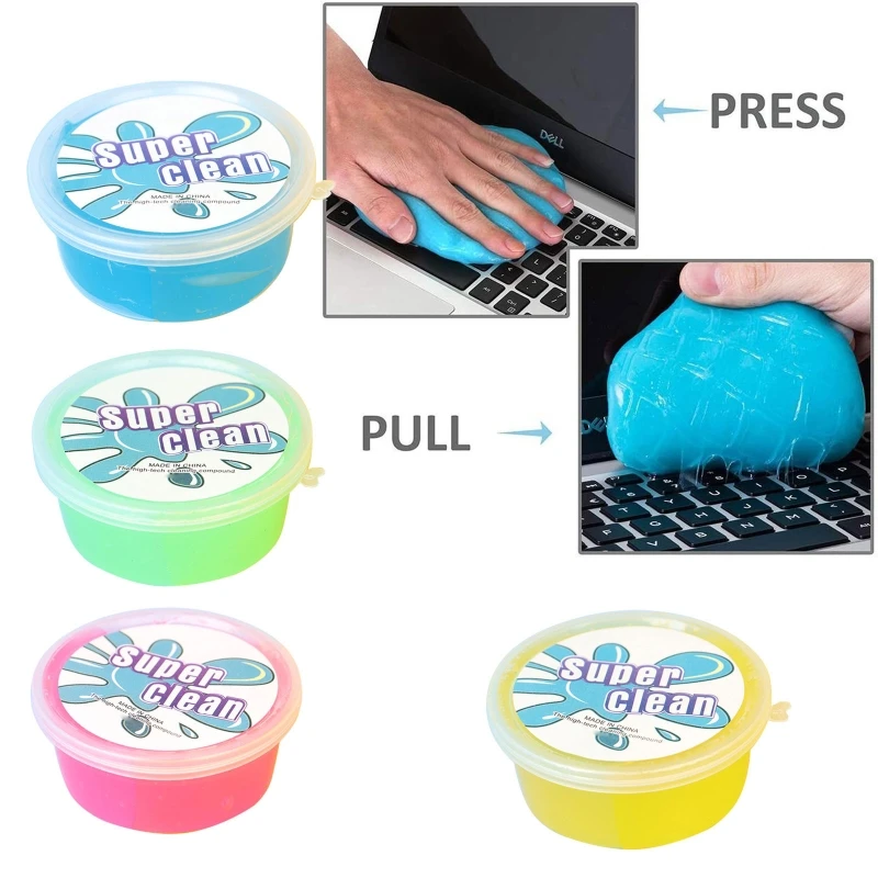 Cleaning Gel Universal Dust Car Crevice Cleaner Auto Air Vent Interior Detail Removal Putty Cleaner for Laptops Cameras D7YA