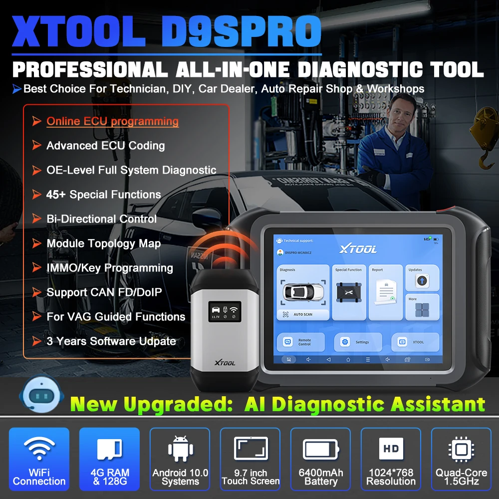 XTOOL D9S Pro, Programador de  - Obd2 Scanner reseña y precio