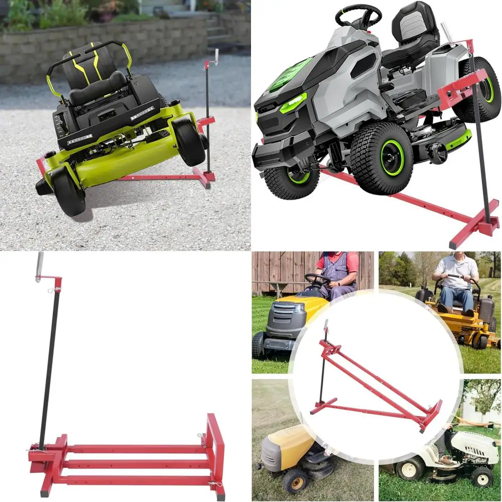 

Adjustable Heavy-Duty Lawn Mower Lift Jack for Repairs and Maintenance