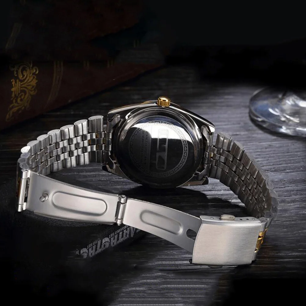 2pcs Night Luminous Couple Watches Simple Quartz Wristwatch For Men Women Stainless Steel Strap Fashion Watch Gift For Lover