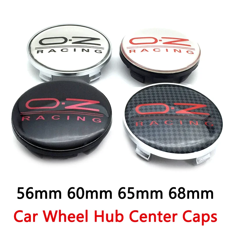 4pcs Car Wheel Hub Center Caps 56mm 60mm 65mm 68mm For Rim Cover Auto OZ Logo Badge Emblem Exterior Styling Accessories