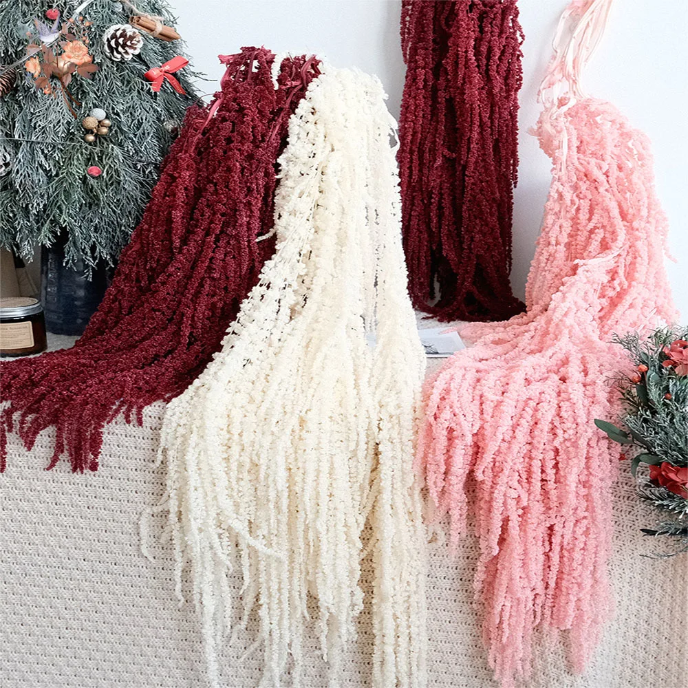 3 قطعة الزهور المجففة المعلقة عشاق القطيفة الطبيعية الدموع عيد الميلاد الديكور المنزل حفلة ساحة حديقة ترتيبات قوس الزفاف #2