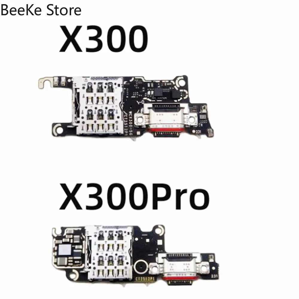 Charger Plug Dock For Vivo X300 Pro，X300 USB Type-C Charging Port SIM Card Reader Board Microphone Connector Flex Cable Repair