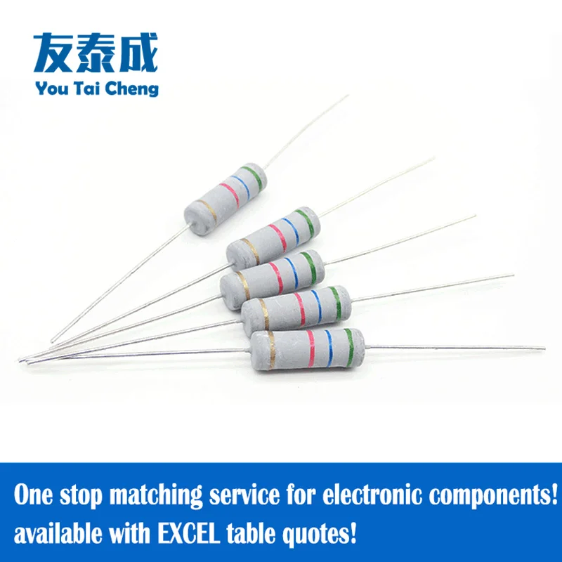 

10PCS DIP 2W ±5% 0.1R 0.12R 0.15R 0.18R 0.2R 0.22Ω 0.24Ω0.27ohm Low Resistance Value, Four Color Ring, Metal Oxide Film Resistor