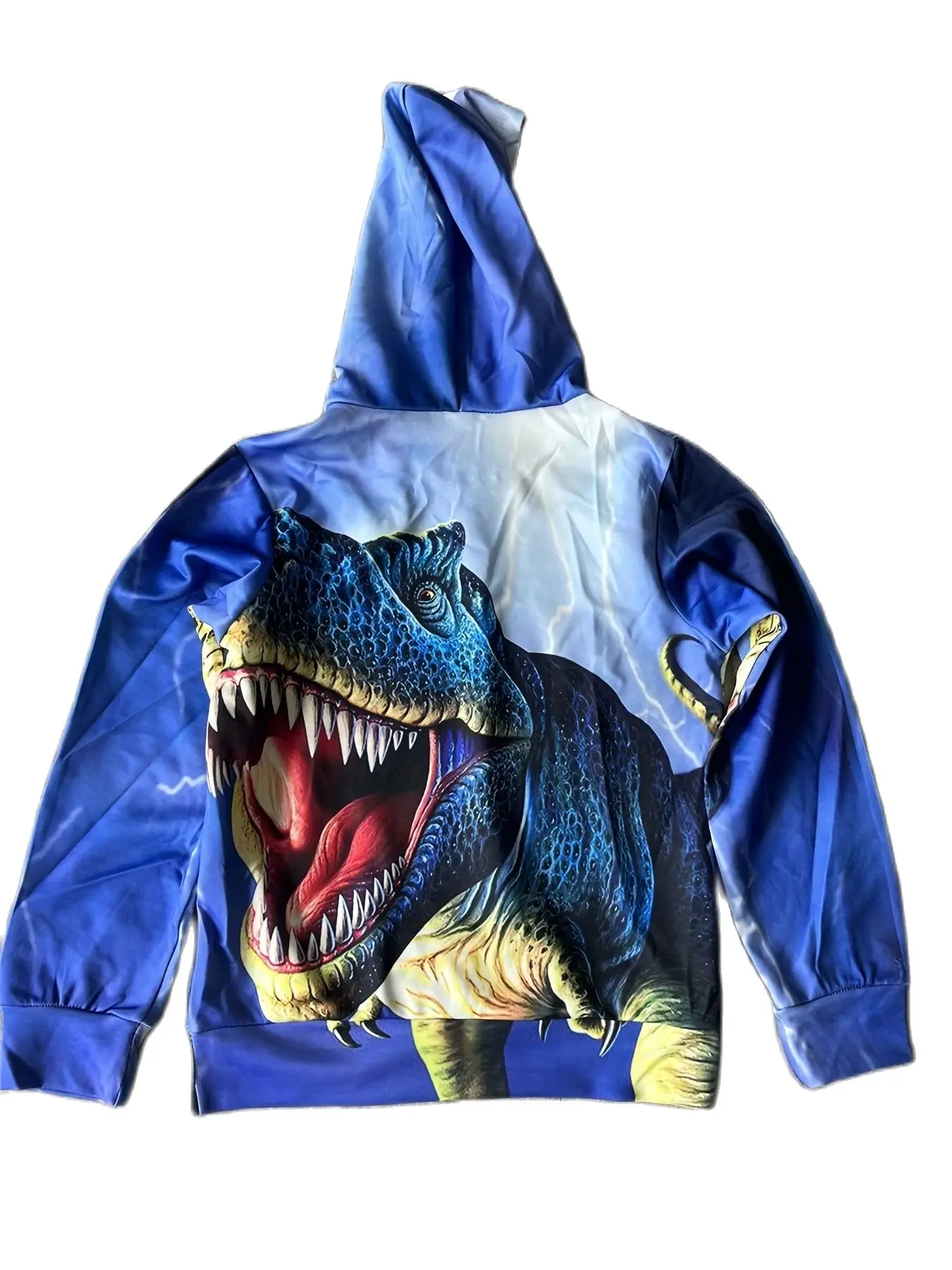 New Dinosaur World Print Handsome Hooded Sweatshirt Kids Spring And Autumn Youth Dragon Cartoon Print Hoodie 4-14 Years Old Top