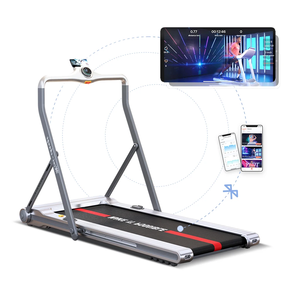 factory new electric treadmill home fitness running machine folding under desk treadmill with YIFIT APP