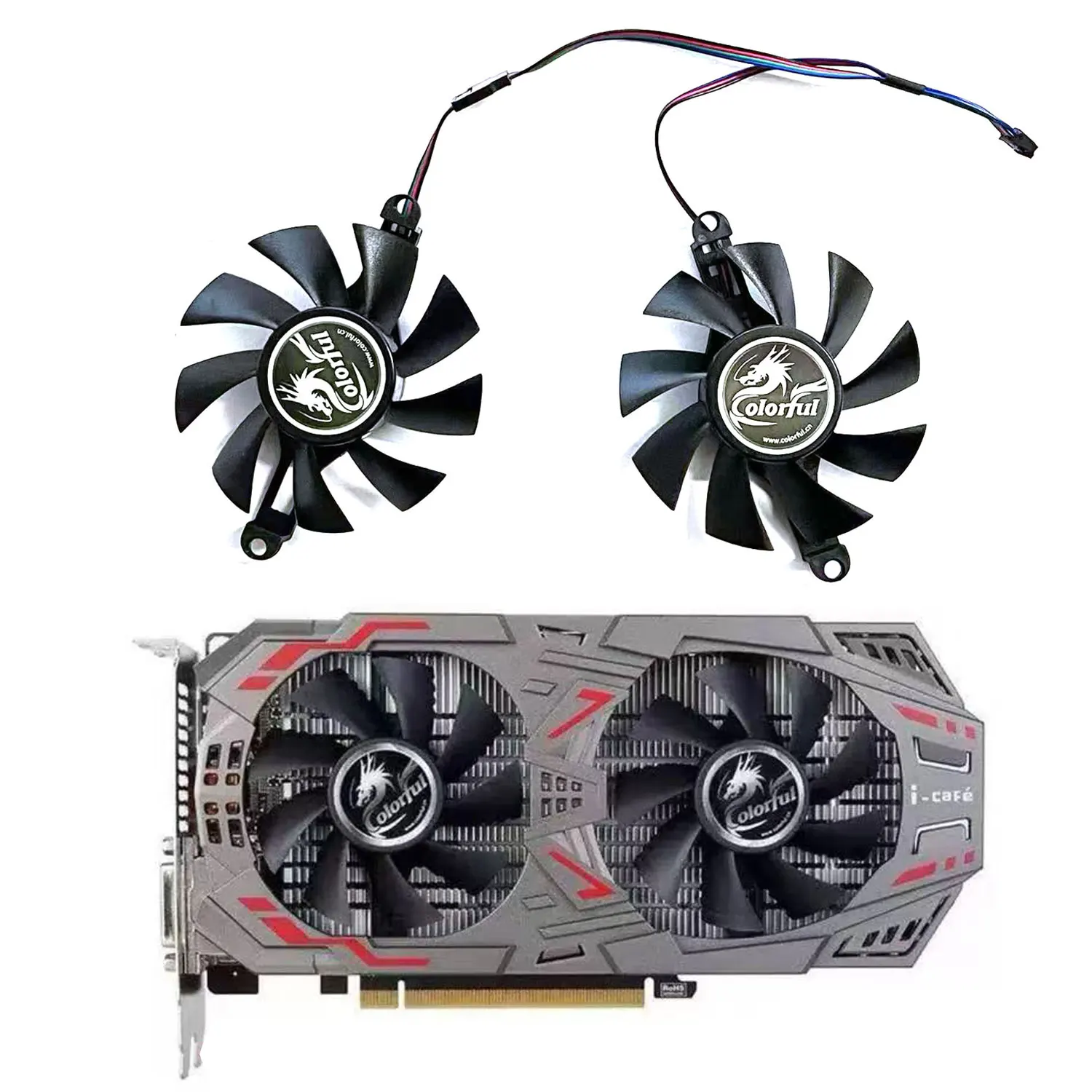 

Brand new 75MM 4PIN P106-100 GPU fan for colorful GTX 960 950 1060 1050Ti GTX960 GTX950 GTX1060 iGame GAMING video graphics card