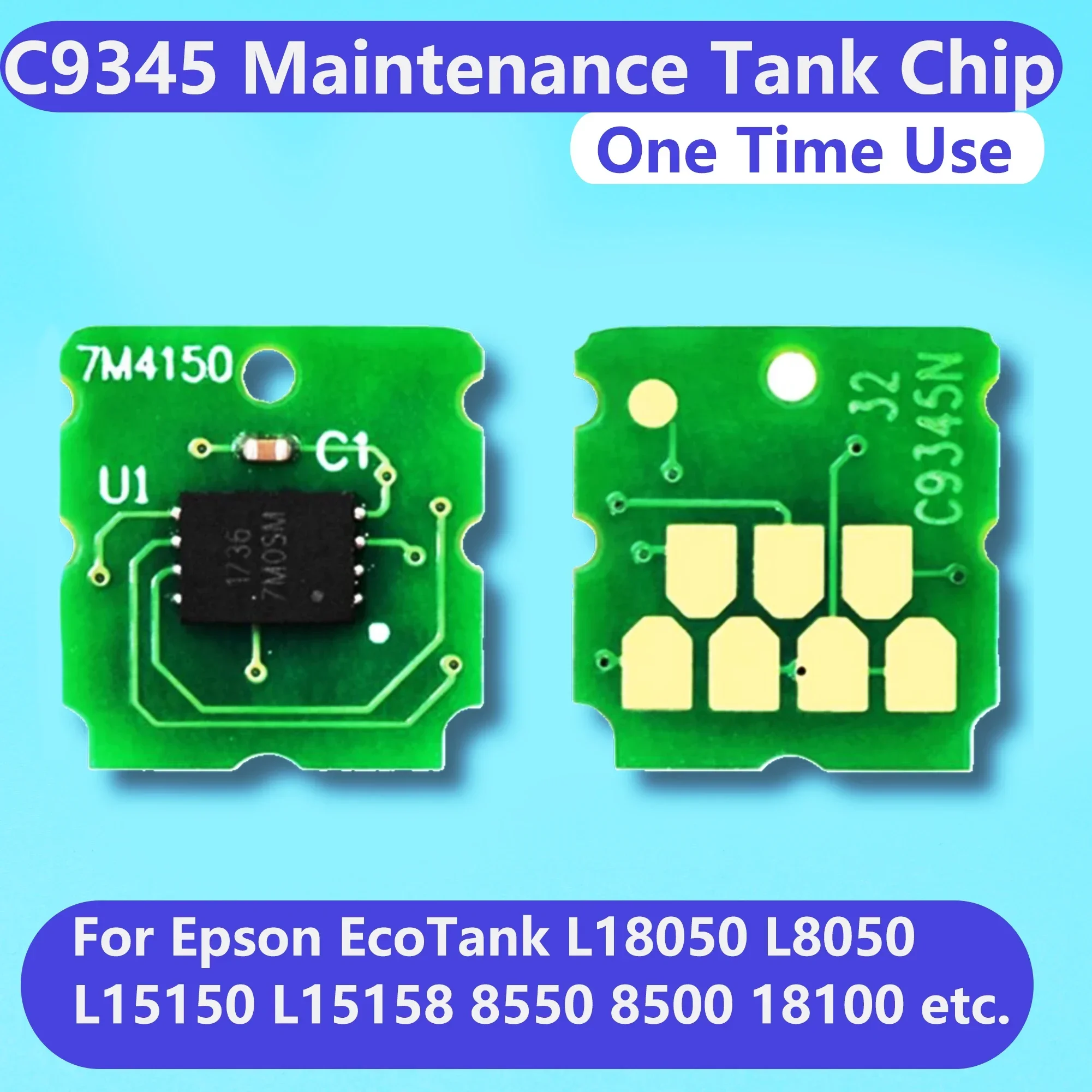 Serbatoio di manutenzione del Chip EcoTank L18050 C9345 per Epson L8050 18100 ET8550 8500 L8180 D570 L15150 L15160 16650 Chip della scatola dell'inchiostro di scarto