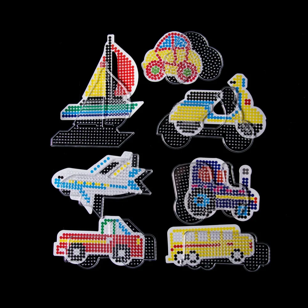 1 sztuka 5mm Hama Beads Template z plastikowym szablonem Jigsaw Perler Pixel Art Diy Transparent Shape Puzzle Pegboard Iron Beads — zdjęcie 3