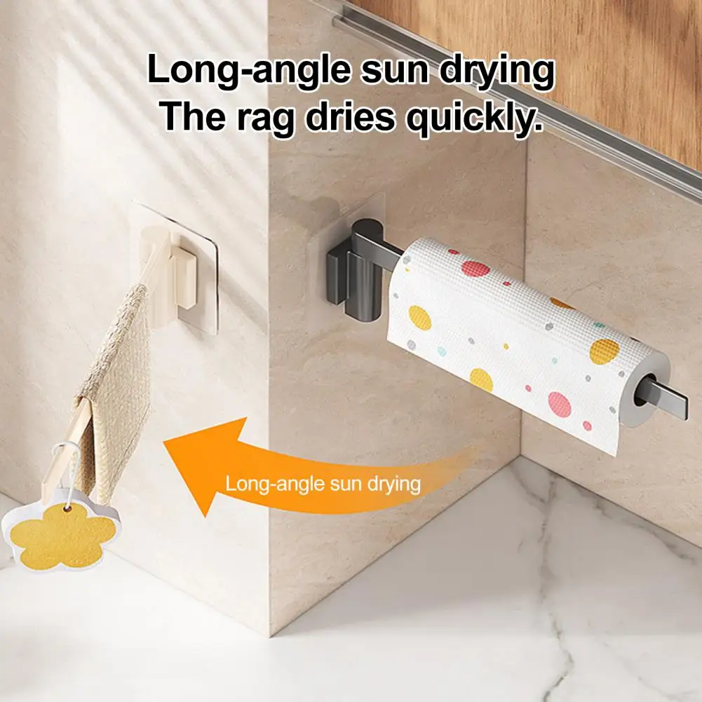 

1/2Pcs Kitchen Hanging Rack 360-Degree Rotation Rag Holder Wall-Mounted Rotating Organizer Vertical Wall Storage Stand