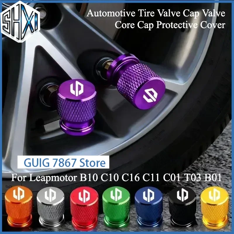 For Leapmotor B10 C10 C16 C11 C01 T03 Automotive Tire Valve Cap Valve Core Cap Protective Cover External Decorative Accessories