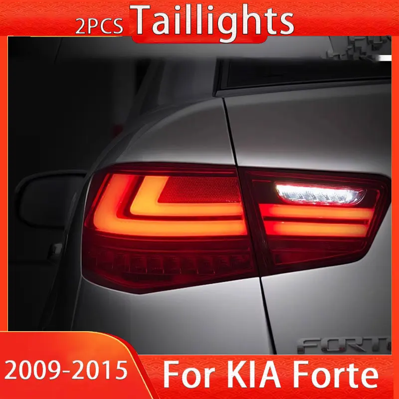 

Задний фонарь в сборе для Kia Forte, светодиодный задний фонарь 2009-2014, Kia Forte, задний противотуманный тормозной сигнал поворота, автомобильные аксессуары