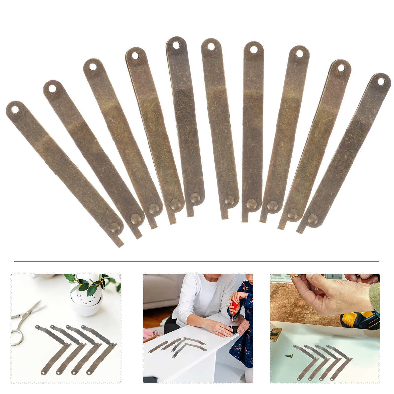 

1Set Iron Lid Support Hinge Universal Box Lid Stay Lift for Wooden Chest Cabinet Hardware Box Hinges Chest Hinges