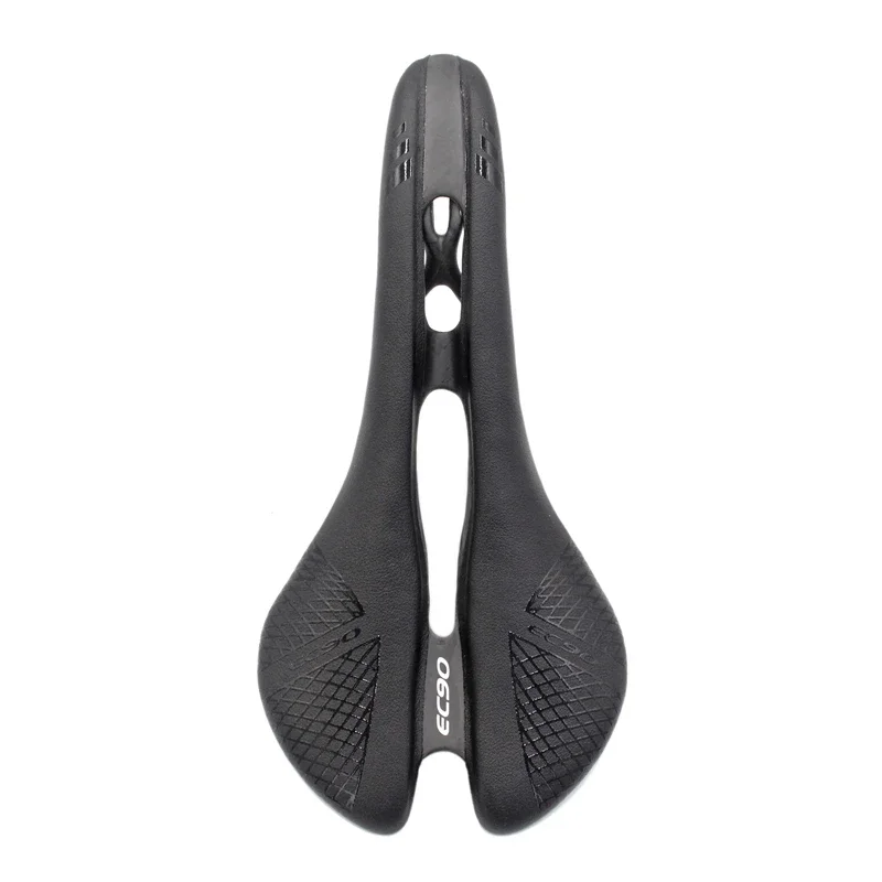 EC90 Carbon Fiber Base Top UDhigh Modulus Bicycle Saddle Hollow Use ForMTB Mountain Road Bike Seat Cushion Leather Matt White