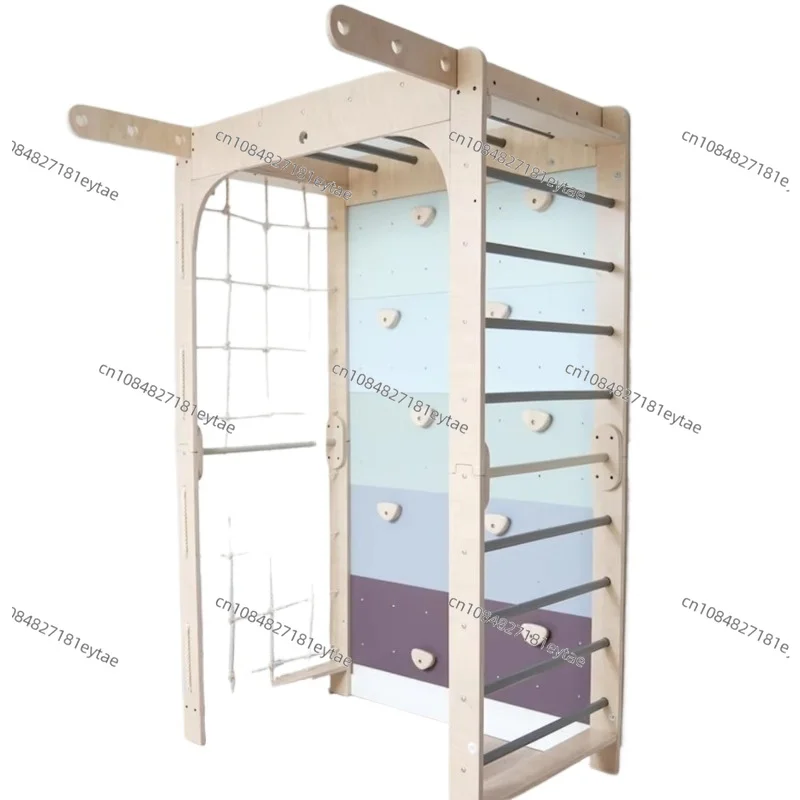 

Children's climbing frame with indoor playground climbing wall gymnastics game set ladder