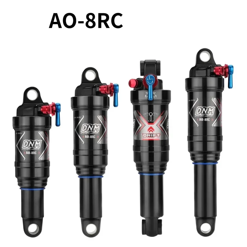 Air Damper Rear Shock Absorber AO-8RC for Bicycle 7075+6061 Aluminum Alloy,Adjustable Rebound Compression 165/190/200/210mm MTB