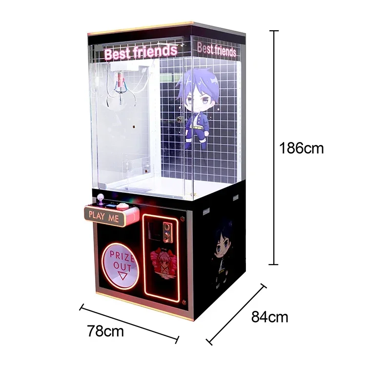 

Amusement machine prize gift game crazy toy 2 crane toy grab claw game machine doll