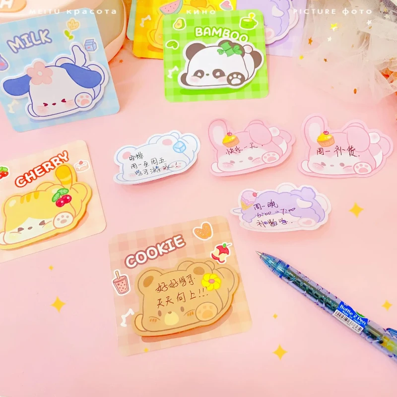 ملاحظات لاصقة كرتونية لطيفة، وسادات مذكرة جمالية محمولة لتذكير الشكل الممتع