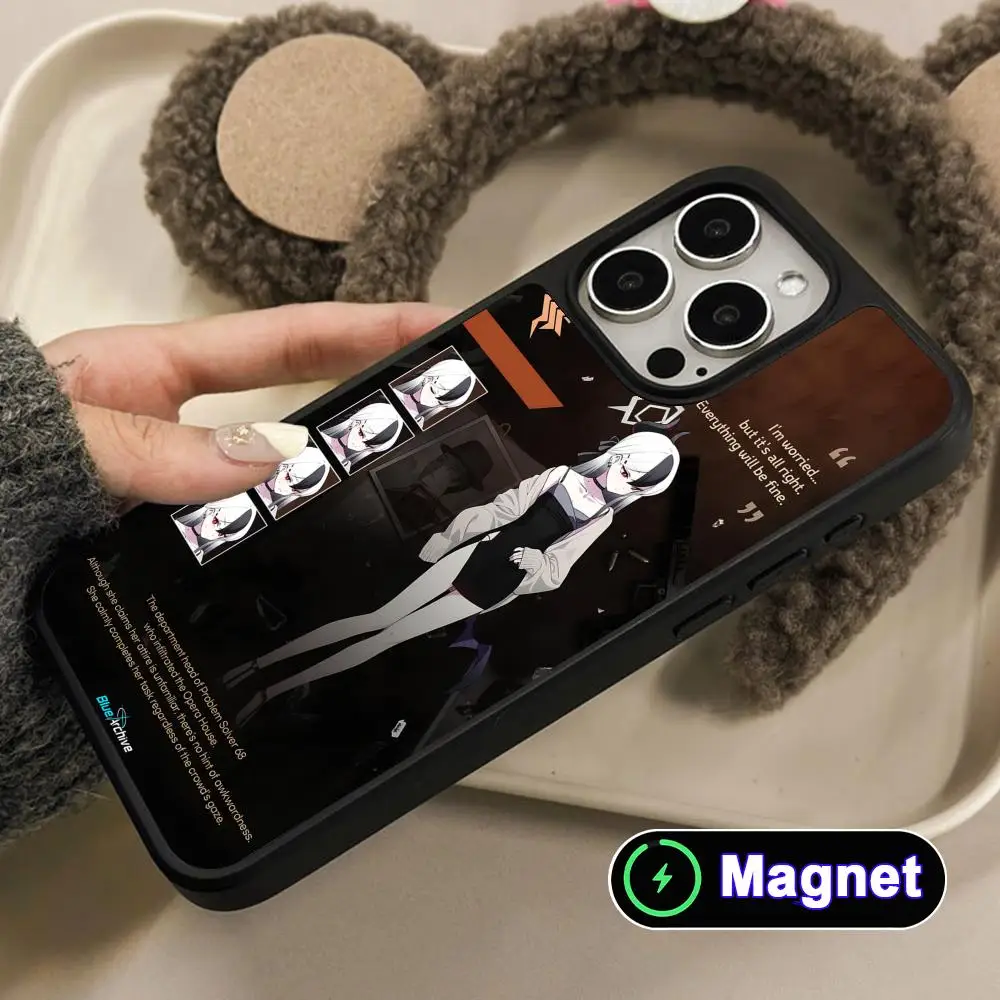 

Blue Archive Kayoko Matte Surface Magsafe Mobile Phone Case for iPhone 17 16 15 14 13 12 11 Air Pro Max Plus Colorful Cover