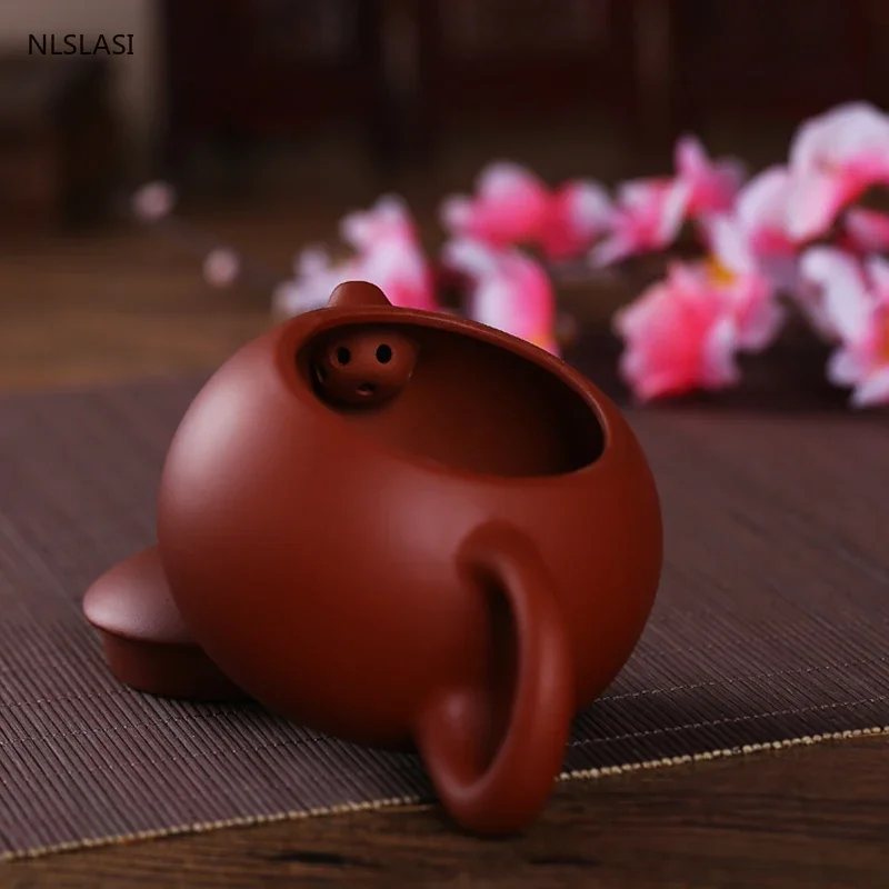 Yixing Tea Pot Purple Clay Xishi Filter Teapot Beauty Kettle Raw Ore Handmade Teaware Drinkware Tea Ceremony Supplies 140ml