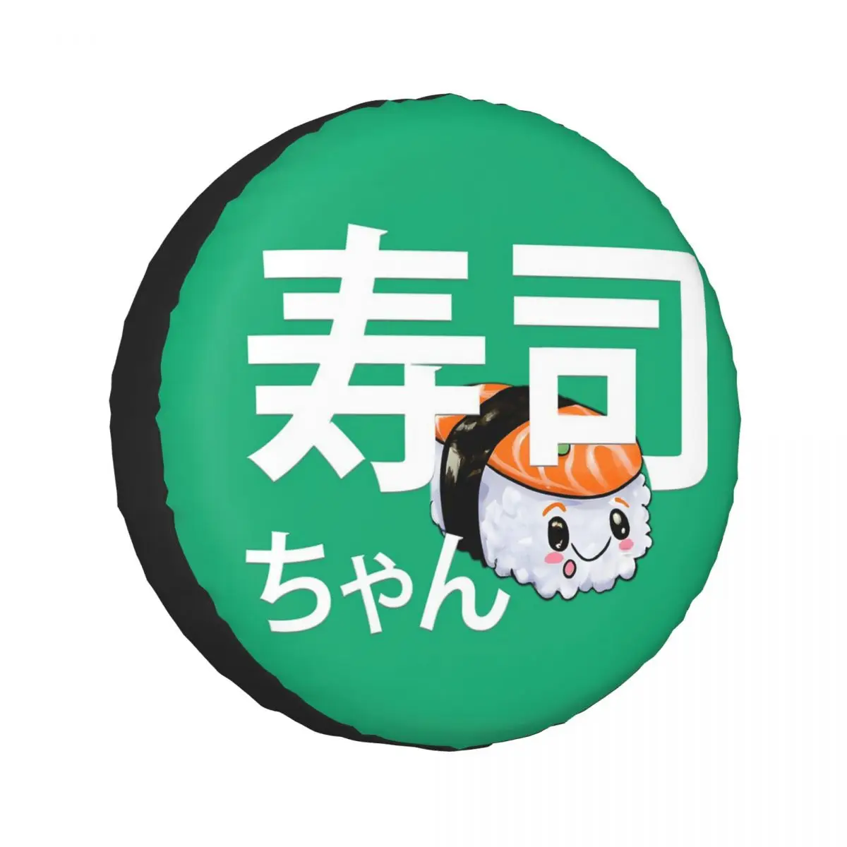 

Custom Sushi-chan Spare Tire Cover for Car Trailer 4x4 Wheel Protector Covers 14" 15" 16" 17" Inch