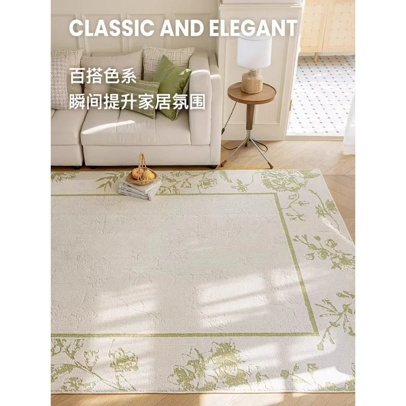 Vero tappeto impermeabile e antivegetativo, coperta per divano color crema per soggiorno, camera da letto in tinta unita, lusso leggero lavabile