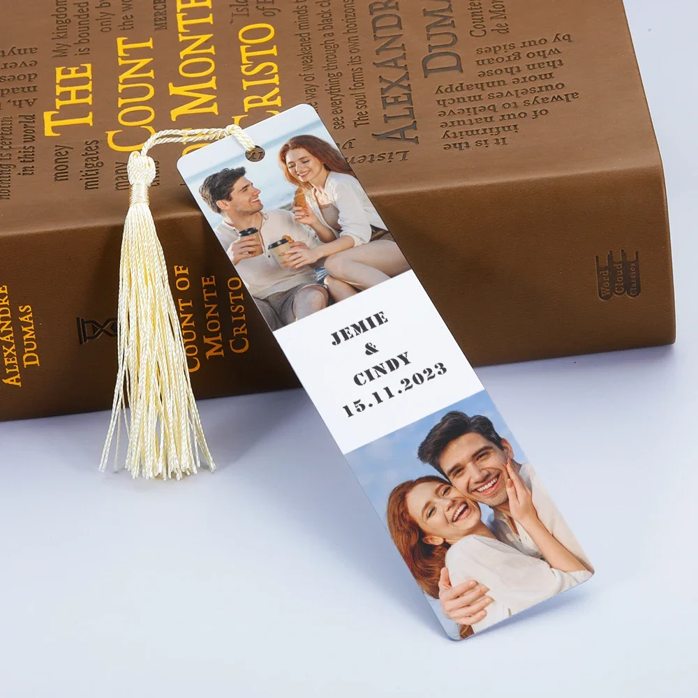 Personalised Metal Photo Bookmark Laminated Bookmark Keepsake Gift for Boyfriend Girlfriend Custom Anniversary Gift for Him Her