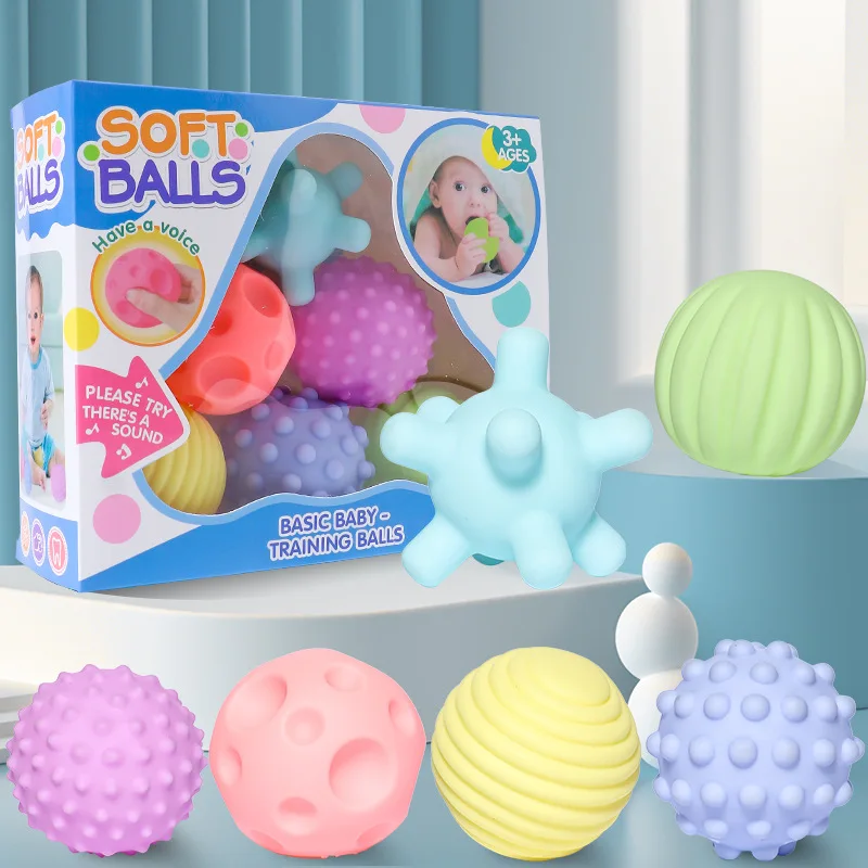 Baby Toys Hand Grip Balls Stroke Balls Tactile Sensory Baby Grip Soft Rubber Balls educational toys for children toddler toys