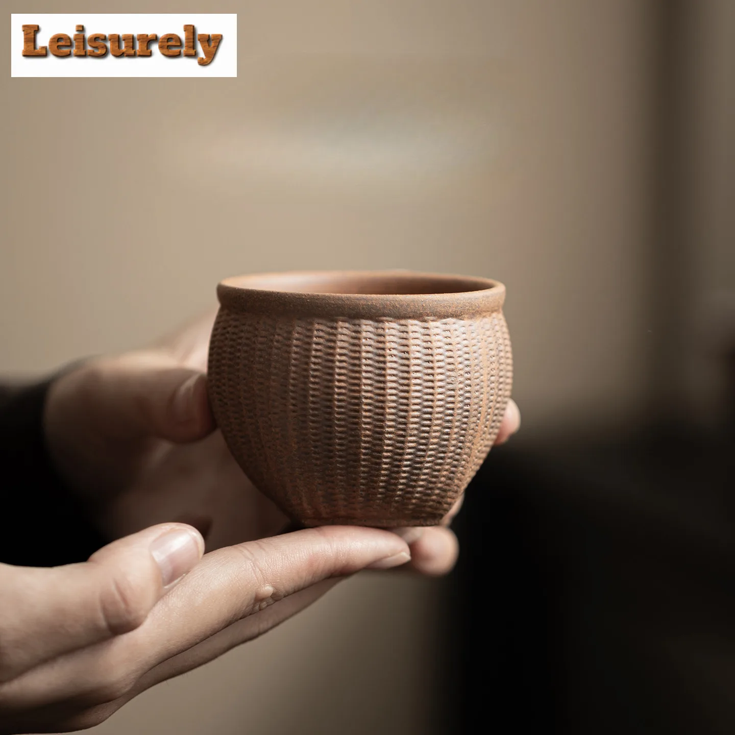 

100ML Old Rock Clay Five Grains Harvest Teacup Ancient Tea Bowl Beautiful Tea Cup Tea-tasting Meditation Cup Jianzhan Master Cup