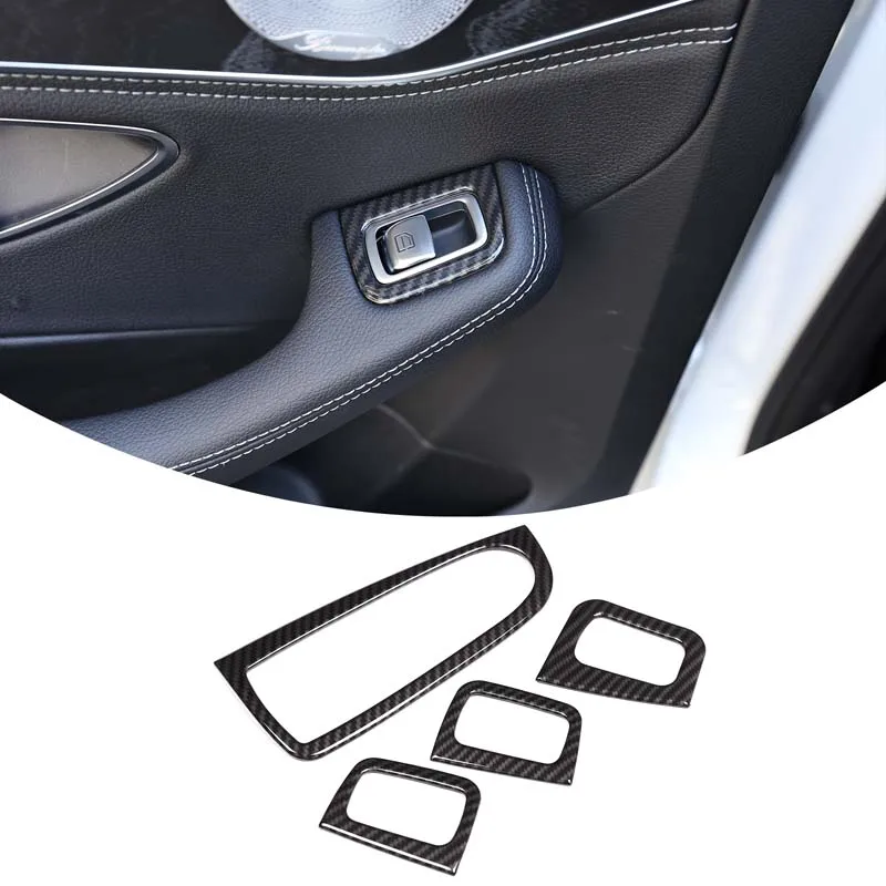 

ABS Car Window Glass Lift Button Frame Trim Cover Stickers for Mercedes Benz C GLC Class W205 X253 Auto Interior Accessories