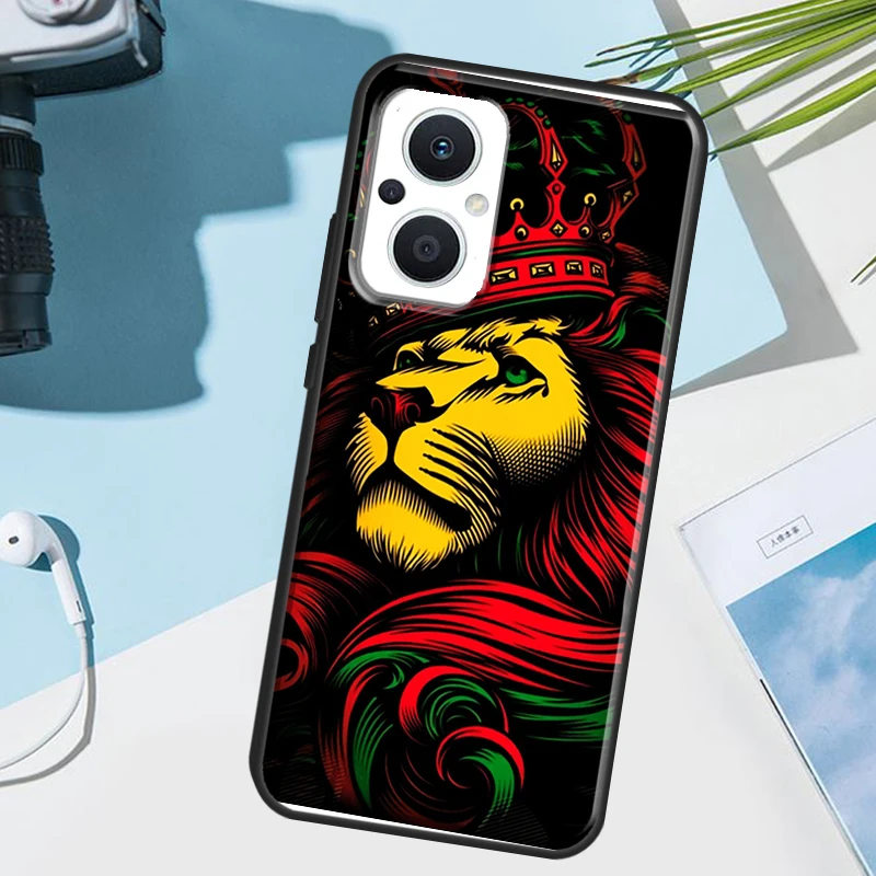 Rasta Lion Reggae Bob Marleys Case For OPPO Reno 10 Pro 7 6 5 8 Lite 8T 5Z 4Z 2Z OPPO Find X6 Pro X2 X3 Neo X5 Lite Cover