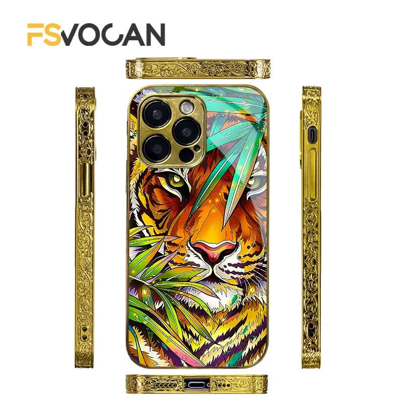 Cheetah Animal Skin Print For iPhone 17 16 15 14 13 Pro Max Tiger Patten For iPhone 12 11 Pro Golden Leopard Cases Phone Cover