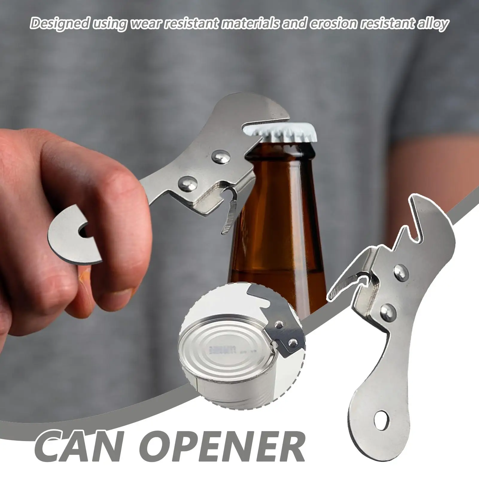 Portable Bottle Jar Opener Anti Slip Caps Opener Kitchen Gadget Multifunctional Can Opener For Emergency Bottle Opener Party